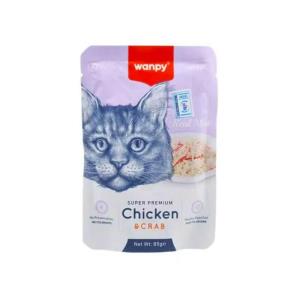 پوچ گربه ونپی سوپرپرمیوم طعم مرغ و خرچنگ